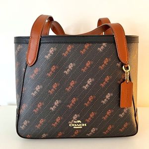 Coach Horse and Carriage Dot Print Tote Bag